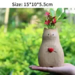 Handmade Wooden Cat Vases - Gift for Cat Lovers - Image 9