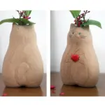 Handmade Wooden Cat Vases - Gift for Cat Lovers - Image 8