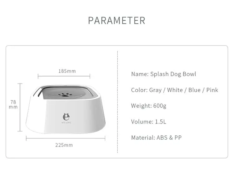 DryBowl specifications
