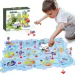 Gift For Children_Children's Educational Puzzle Track Car Play Set