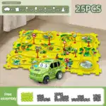 Gift For Children_Children's Educational Puzzle Track Car Play Set