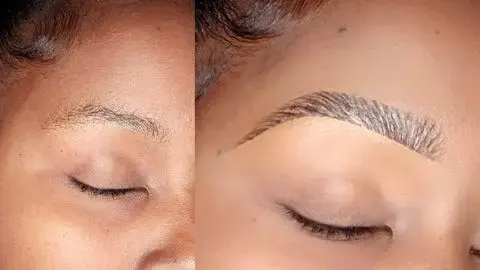 Brow Brush in Use