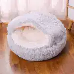 Plush Semi-enclosed Winter Warm Pet Bed