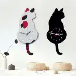 Nordic Cat Wagging Tail Wall Clock