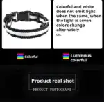 Dog Collar Nylon LED Night Safety Flashing Glow