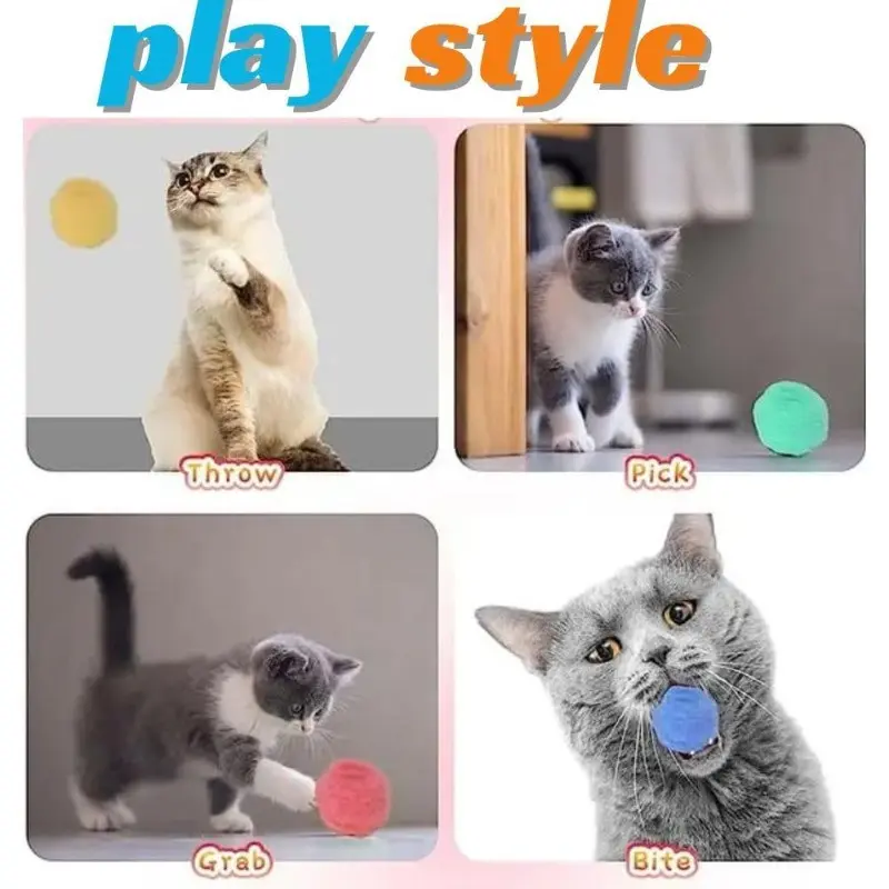 Cat playing with ball launcher