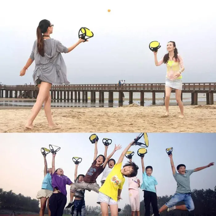 Playing Toss and Catch Ball Game