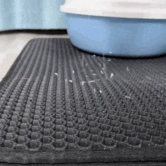 Litter mat in use